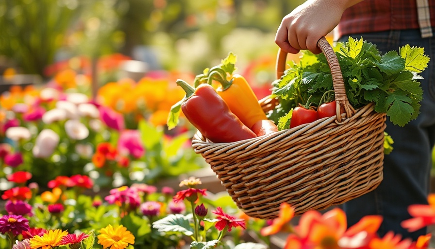 Coastal Gardening Tips in Zone 10: Homegrown vegetables in basket.