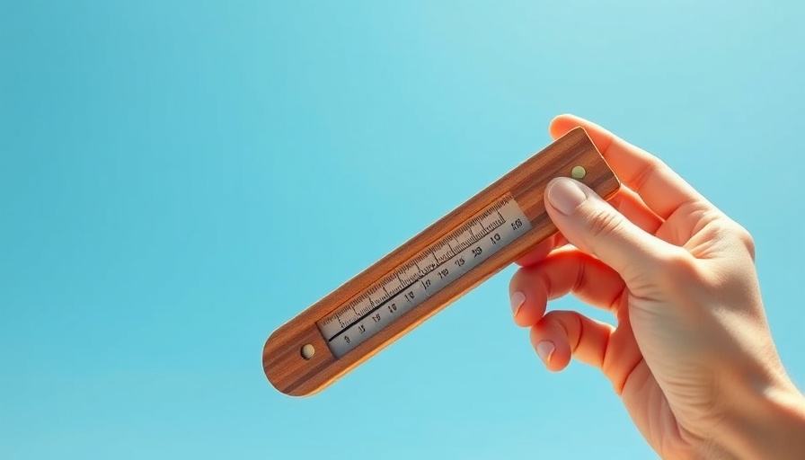 Traditional thermometer in sunlight representing old vs smart home technology.