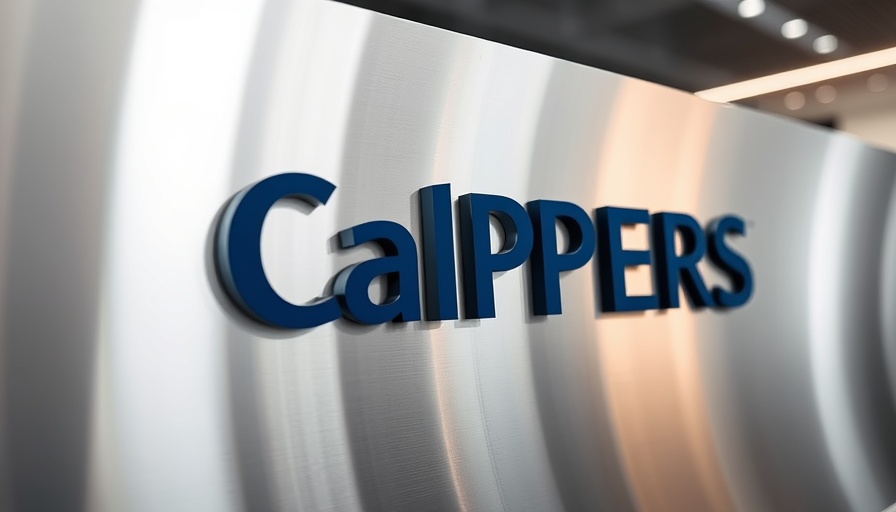 CalPERS logo on a metallic surface, symbolizing investment gain.