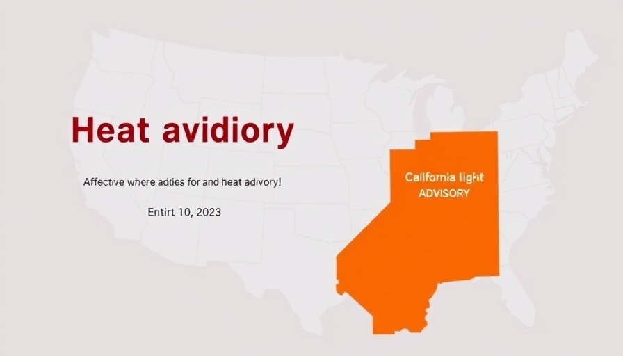 Yosemite Heat Advisory alert map and details.