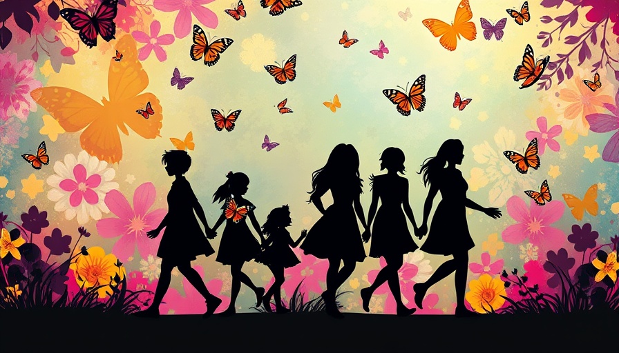Joyful silhouette family in a colorful abstract world, Joy in a Monetized World.