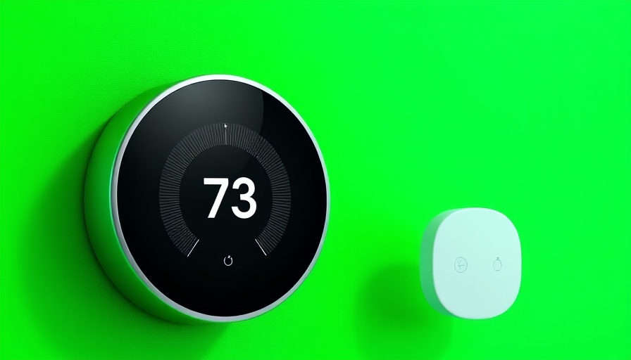 Smart home thermostat energy savings with sleek thermostat and sensor