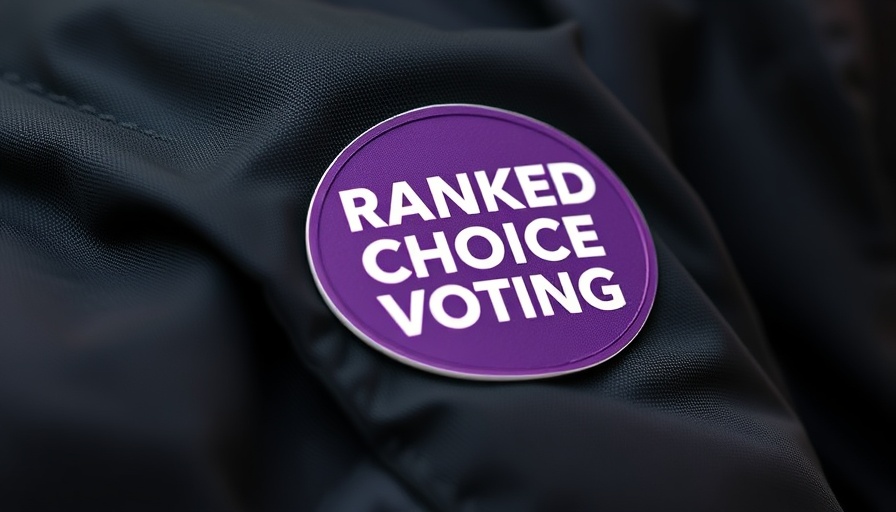 San Jose ranked choice voting sticker on jacket.