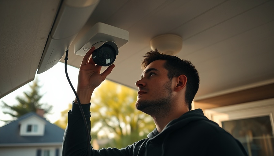 Man installing security camera under house roof. Best Ways to Mount a Camera at Home.
