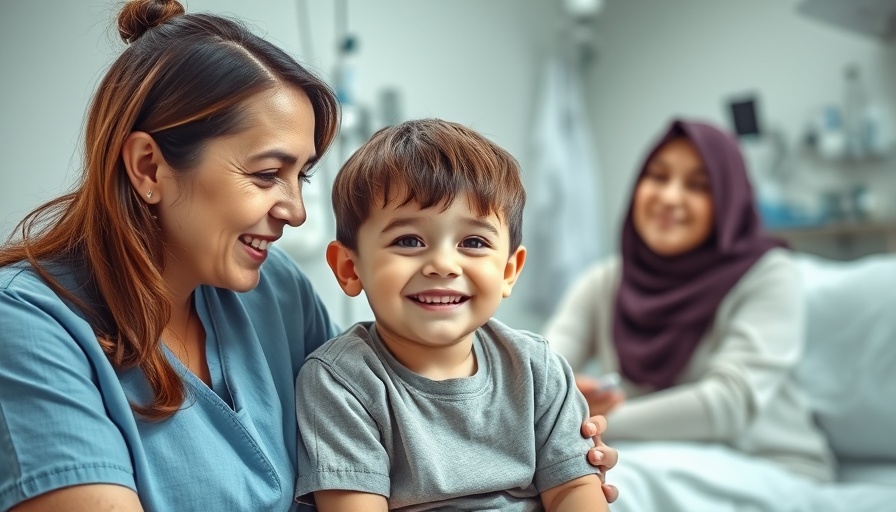 Young patient discussing leukemia treatment in hospital room.
