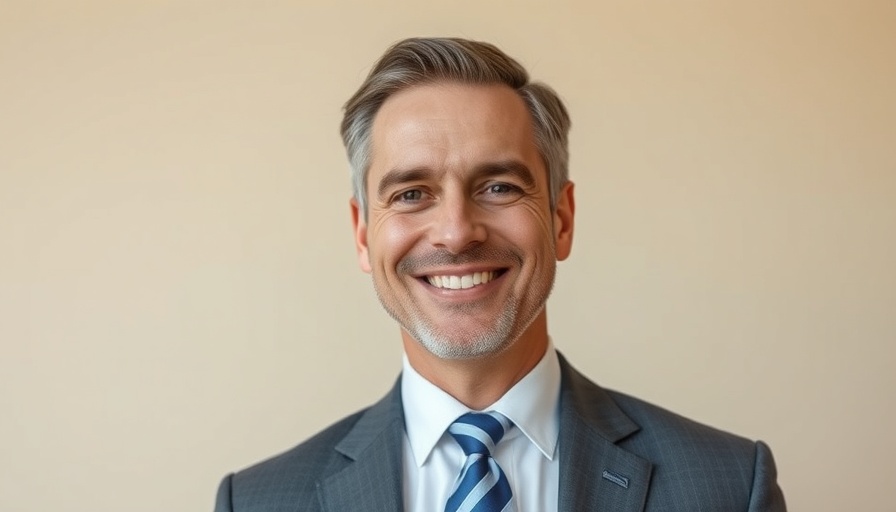 Middle-aged man smiling in formal attire, L.A. Times public ownership