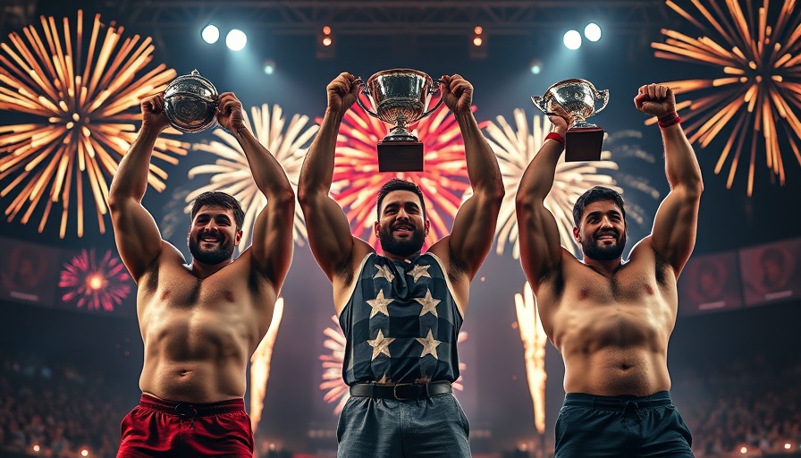2025 England's Strongest Man winners celebrate on stage.