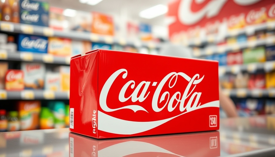Coca-Cola box displayed prominently on a store counter, signifying brand presence; relevant for Coca-Cola Q2 earnings.