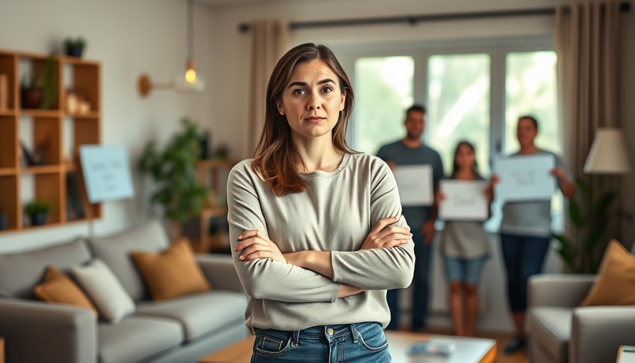 California immigration enforcement: Thoughtful young woman standing in living room