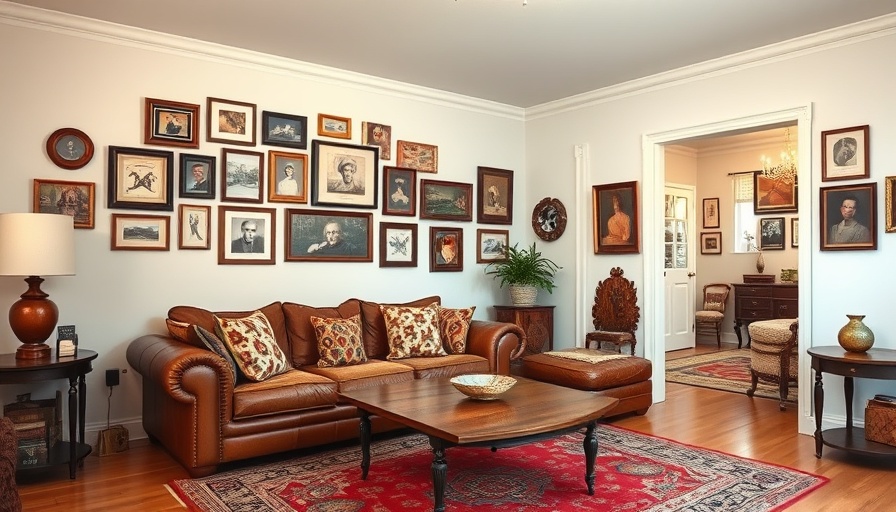 Eclectic living room transforming thrift store items into home decor.