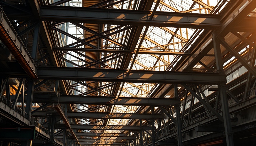 Industrial beams showcasing competitive advantage in San Diego County