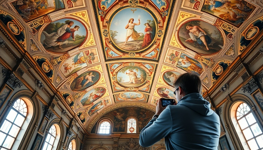 Historic building murals being photographed, General Hospital redevelopment in Boyle Heights