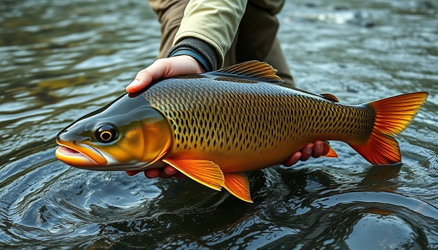 Fly fishing for carp in Boston, angler with carp and gear