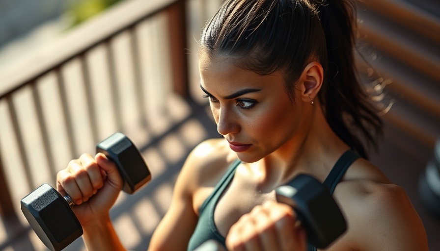 Athletic woman lifting weights outdoors showcasing health gains from exercise for women.