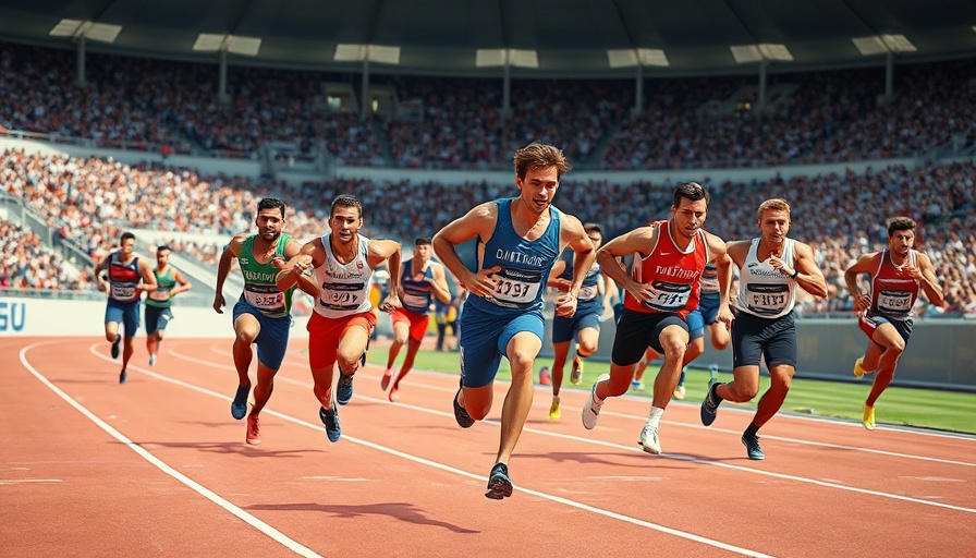 Athletes racing energetically at 2025 CrossFit Games