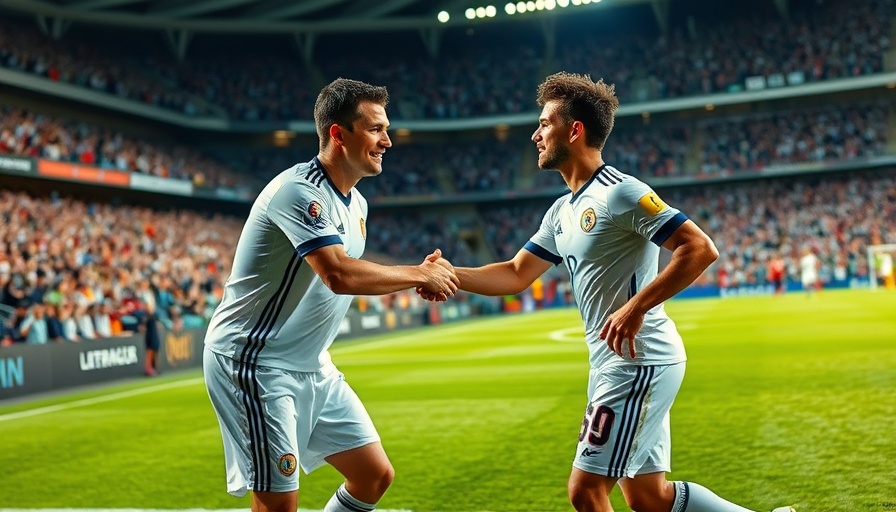 Galaxy players celebrate win against Club Tijuana in Leagues Cup.