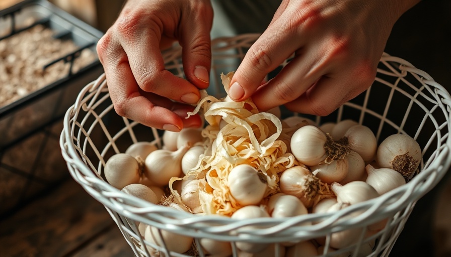 Hands peeling shallots for careers in the food industry.