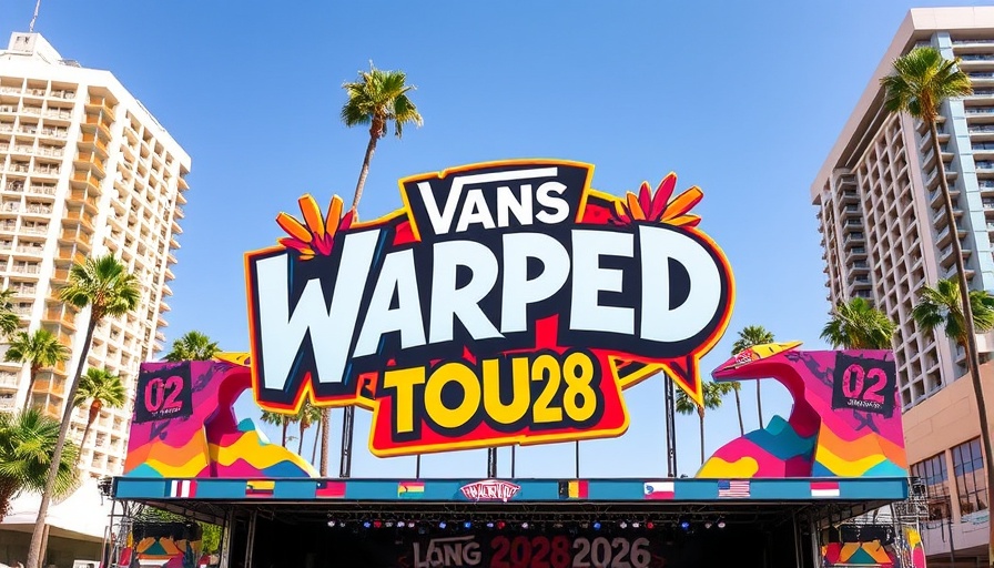 Vans Warped Tour Long Beach 2026 vibrant festival signage.