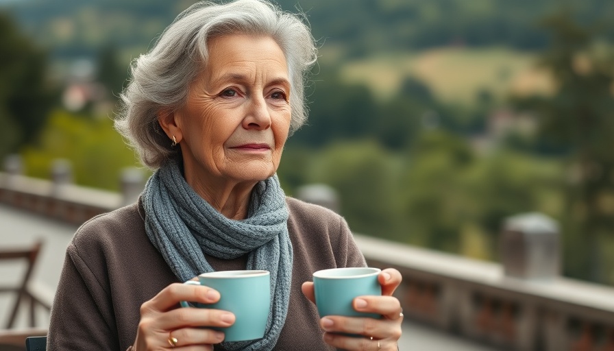Older woman enjoys a tranquil moment outside, Vitamin D Enhances Cancer Treatment.