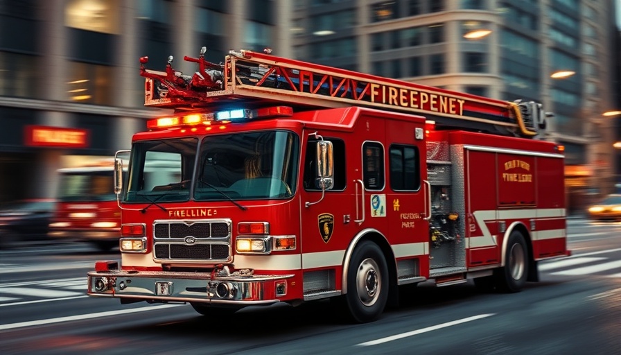 San Jose breaking news: fire truck in motion.