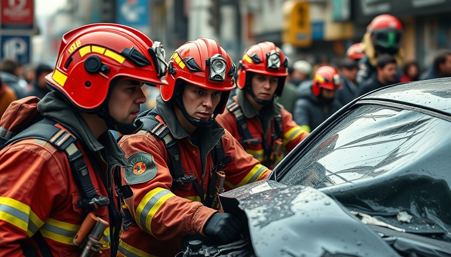 Emergency responders at Santa Ana crash scene