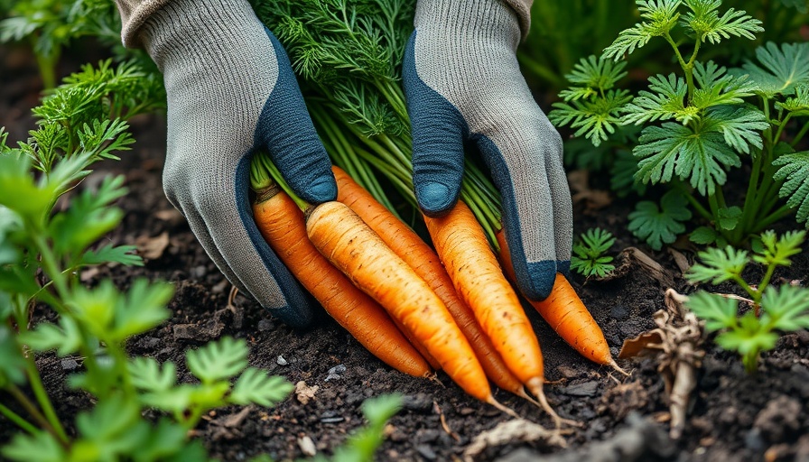 Fall vegetable planting in Zones 9/10: Harvesting carrots.