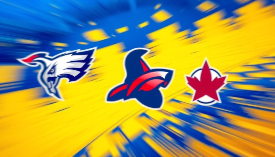 Abstract logos symbolizing Big West Championship sites and dates