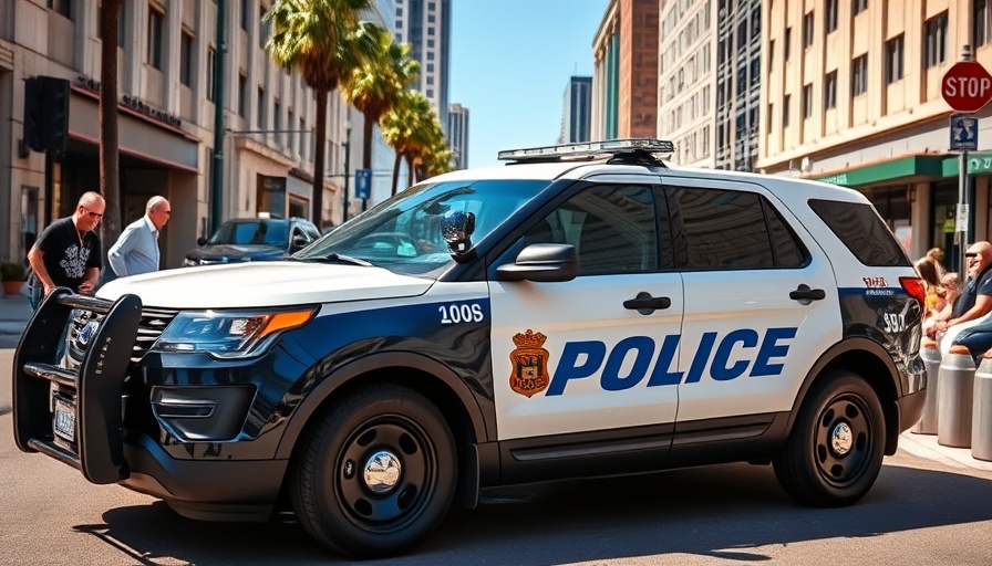 San Diego police vehicle parked on street, San Diego news.