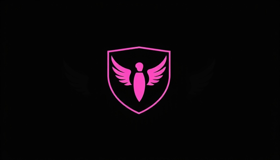Angel City FC logo featuring a stylized wing on a black background.