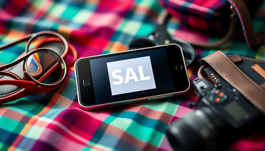 Stitch Fix logo on phone with plaid shirt, showcasing business growth strategies.