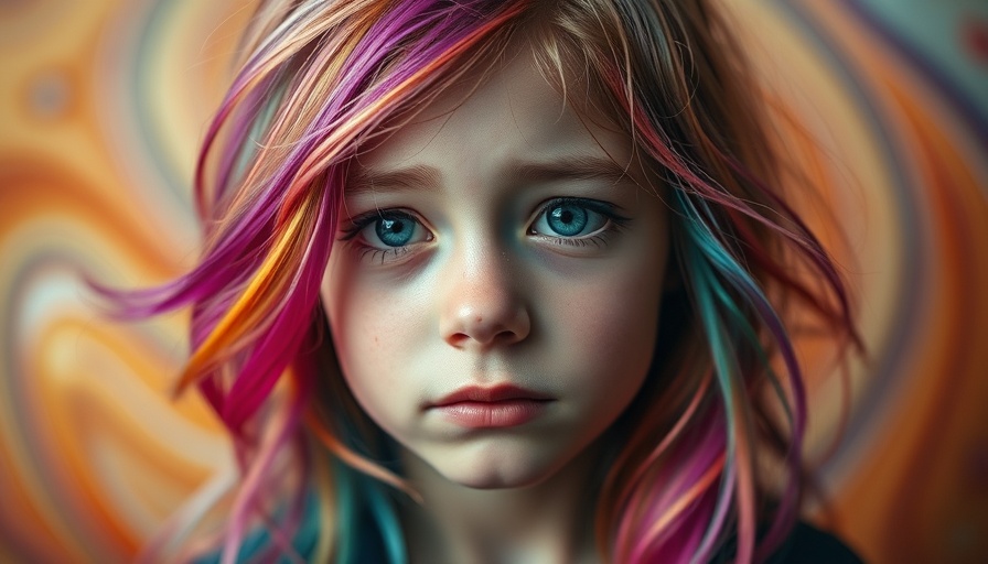 Vibrant portrait of emotional expression, capturing packaged healing.