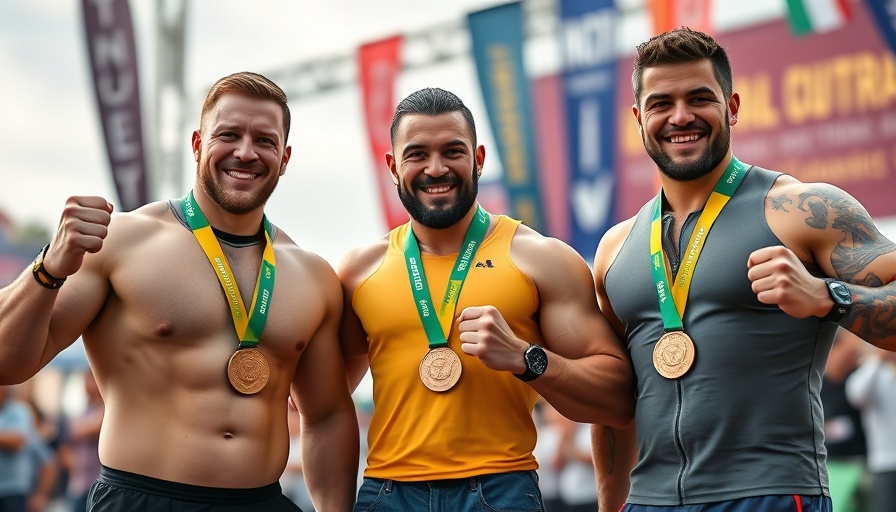 Winners of 2025 Iceland's Strongest Man pose with medals.