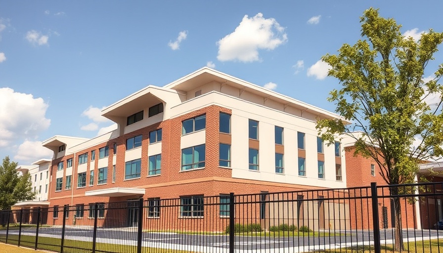 Modern San Antonio emergency shelter building.