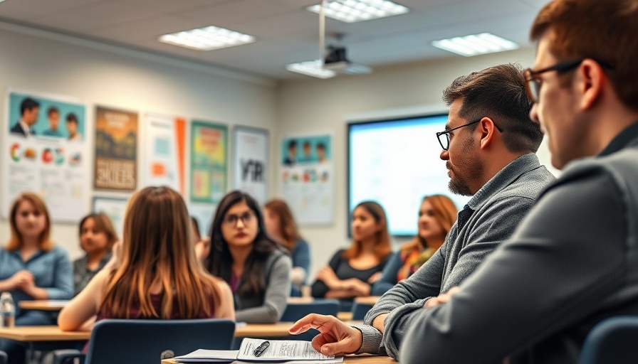 Bexar County students receiving career guidance in a classroom.