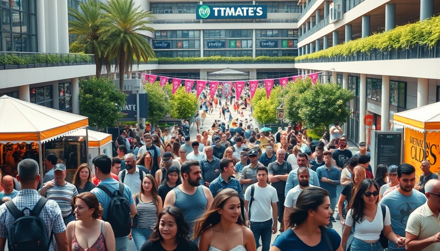 Gelato Festival World Masters 2025 in a bustling plaza with a modern design.