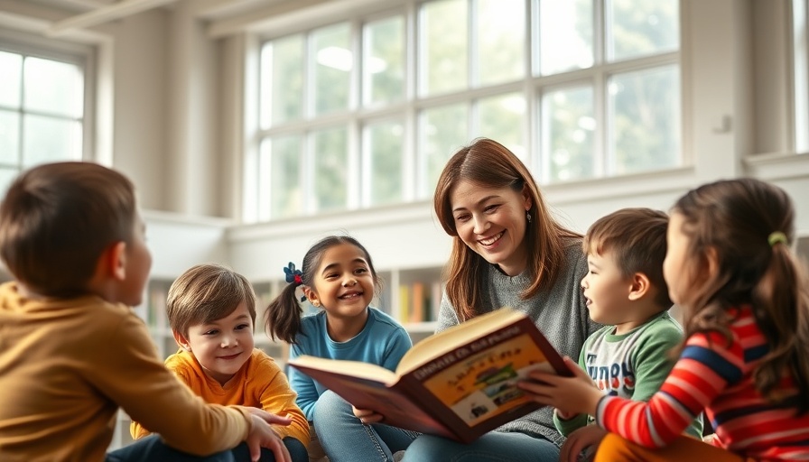 Engaging storytime at renovated library in Polinsky Children's Center.