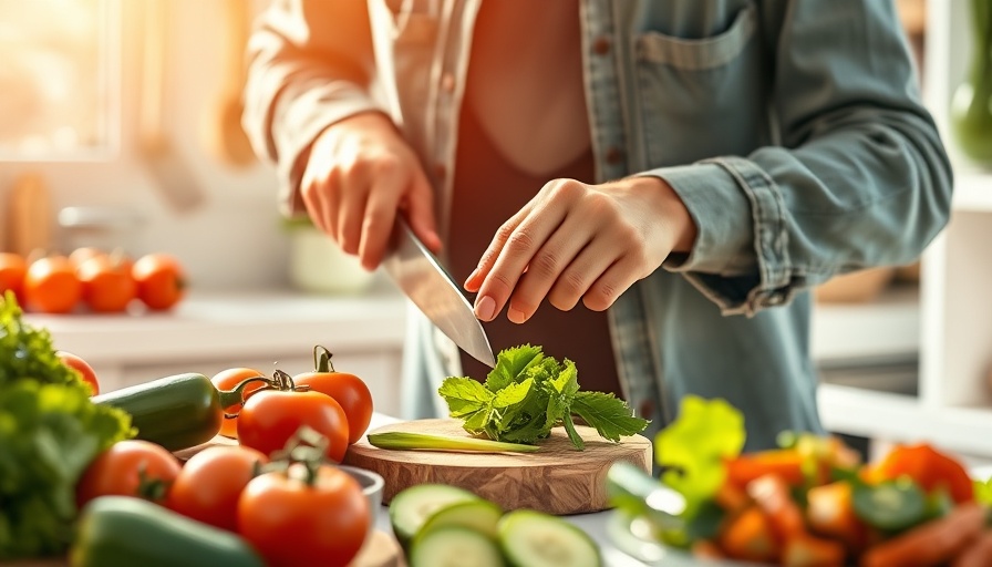 Easiest way to beat hunger: Preparing fresh vegetables in a kitchen.