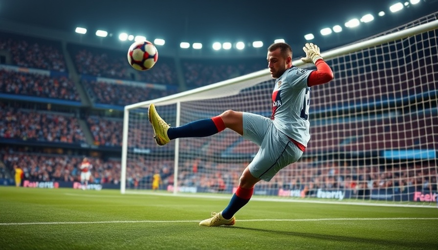 LA Galaxy goalkeeper in action during Leagues Cup Semifinal