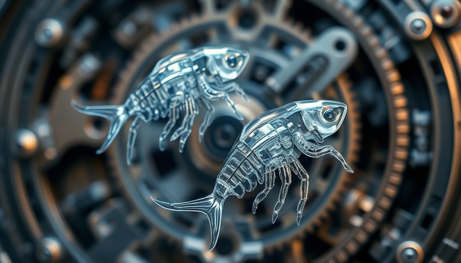 Futuristic nanorobots navigating clockwork, representing micro nanorobotics technology roadmap.