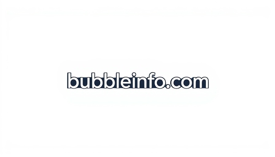 Modern minimalist logo for bubbleinfo.com, monochrome design.