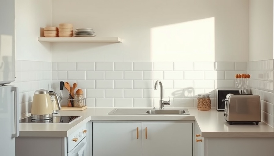 Simple kitchen layout before makeover, highlighting design potential.