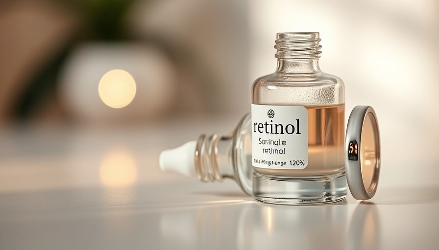 Gentle retinol for sensitive skin in a delicate glass bottle.