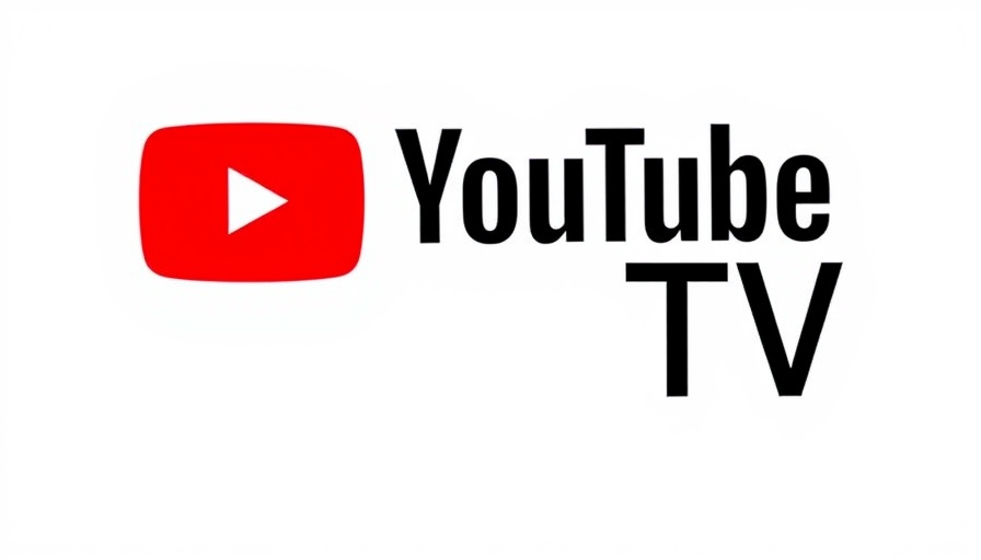 YouTube TV logo on a white background.