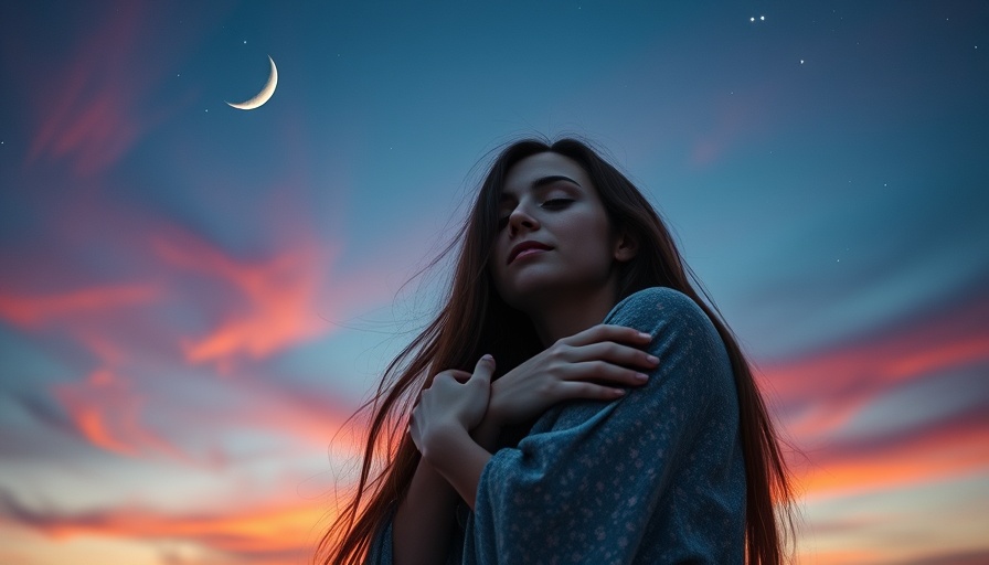 Contemplative young woman under a serene night sky, wellness tips inspiration.