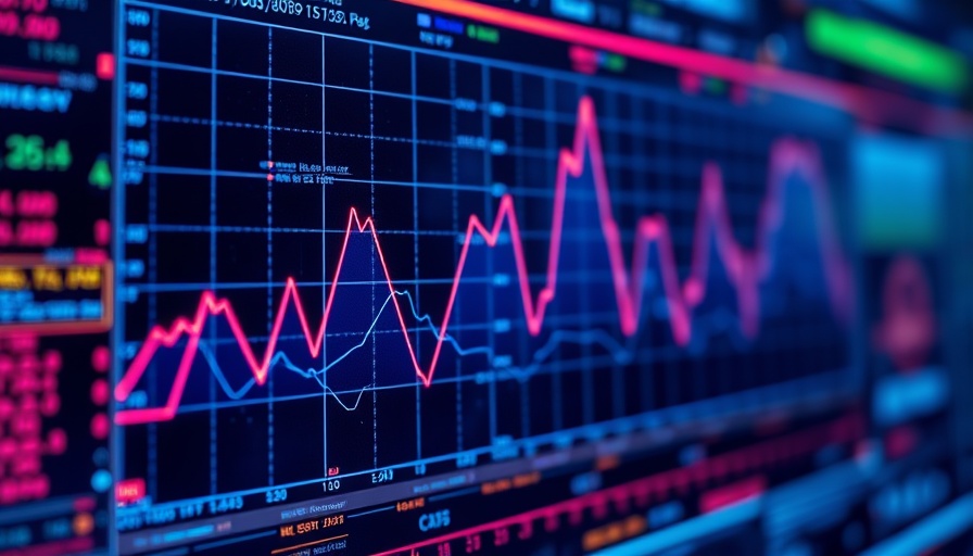 Futuristic digital graph depicting NSDCC Monthly Sales 2025 in vibrant neon hues.