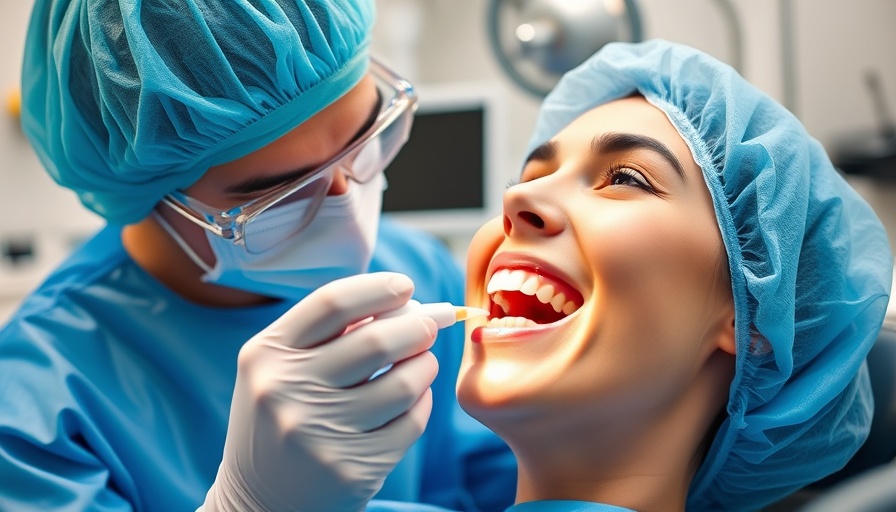 Professional in-office teeth whitening procedure in a modern dental office.