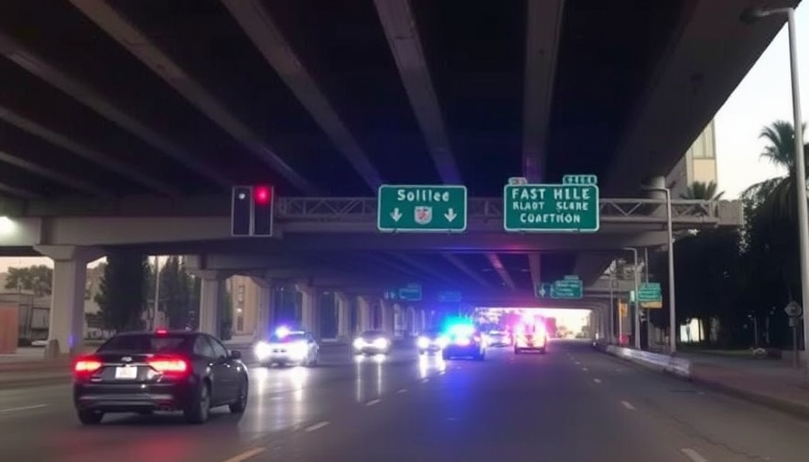 Pursuit ends under East LA freeway overpass after driver goes off road