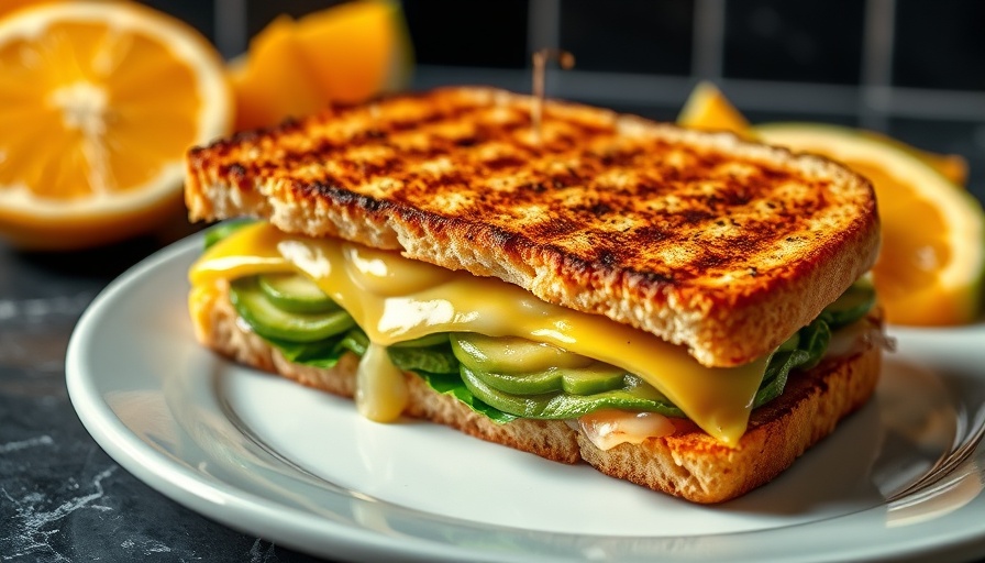 Discover Focaccia Fresno: Grilled sandwich with avocado and cheese.