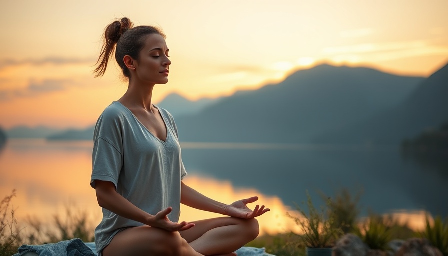 Serene meditation scene for guided meditation to stop negative thoughts.