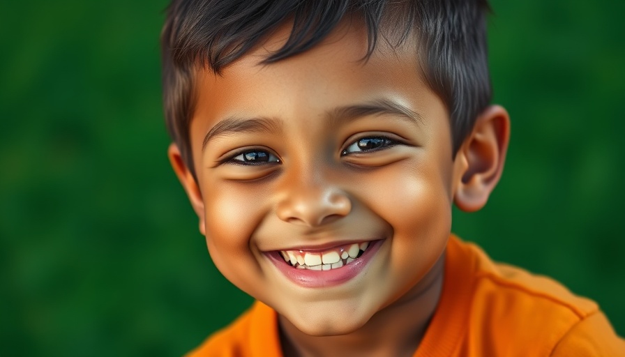 Young boy smiling warmly against a green background, Timothy Thomas cold case investigation.